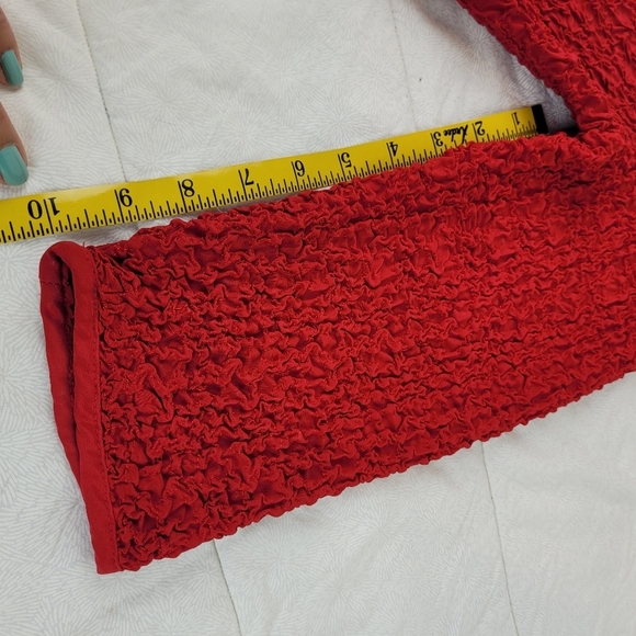 Valerie Stevens petite textured red lady jacket 100% silk classic officewear 10P - Picture 11 of 12